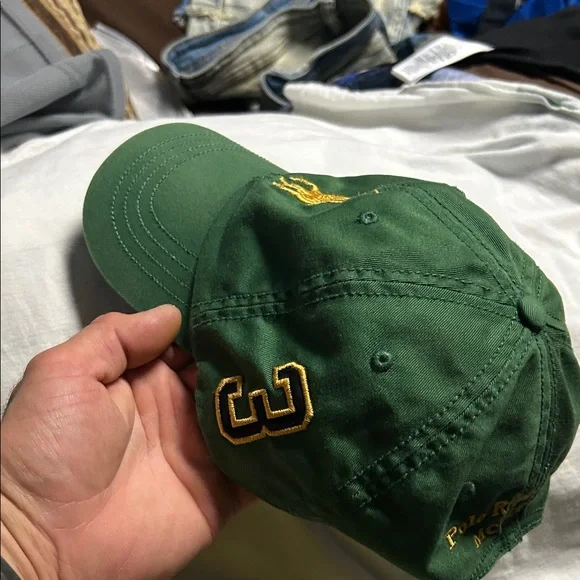 Polo by Ralph Lauren Green Cap with Yellow Logo - Picture 5 of 6
